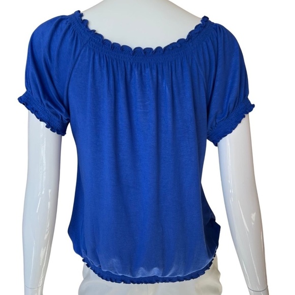 Inc International Concepts Royal Blue Blouson Peasant Top Size Small - Picture 8 of 11